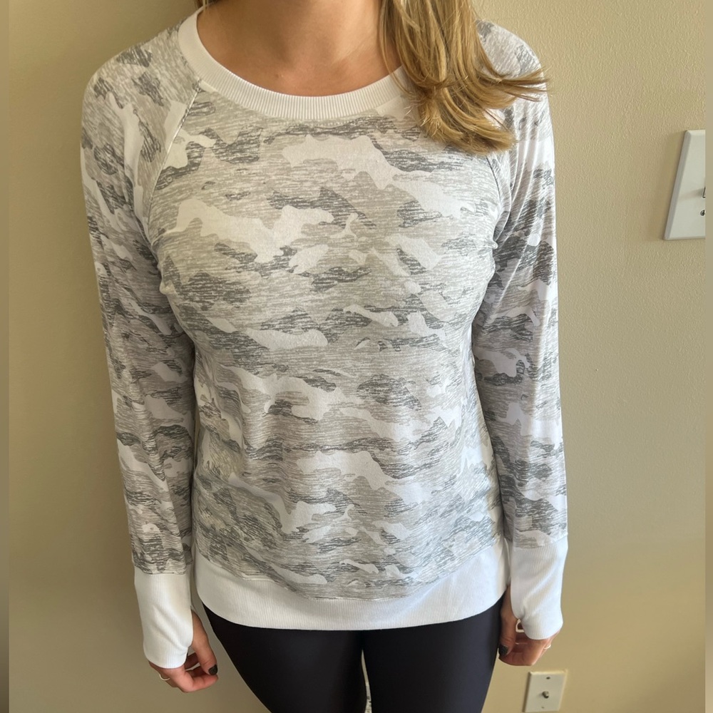 White/Grey Camo RBX athletic long sleeve
